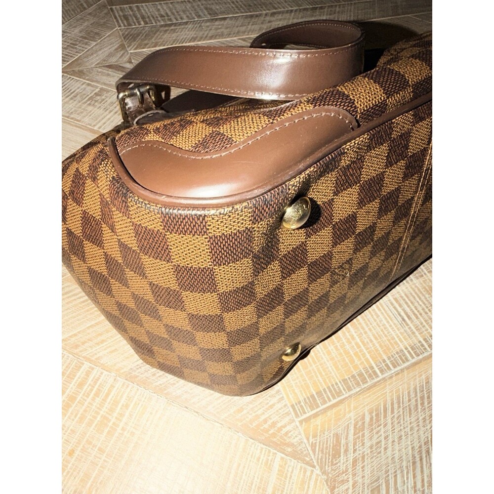 Louis Vuitton Verona MM Damier Ebene Canvas Shoulder Bag Gold Hardware Lock Key - Picture 9 of 13